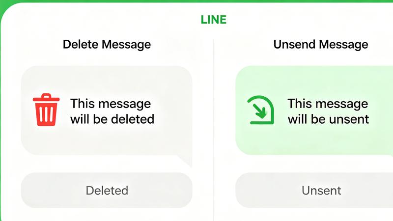 LINE删除消息和取消传送的区别