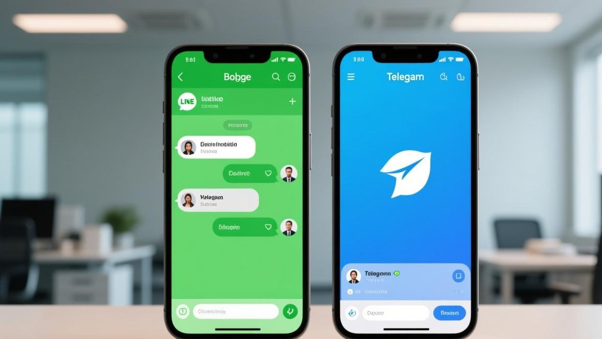 LINE vs Telegram - 界面对比