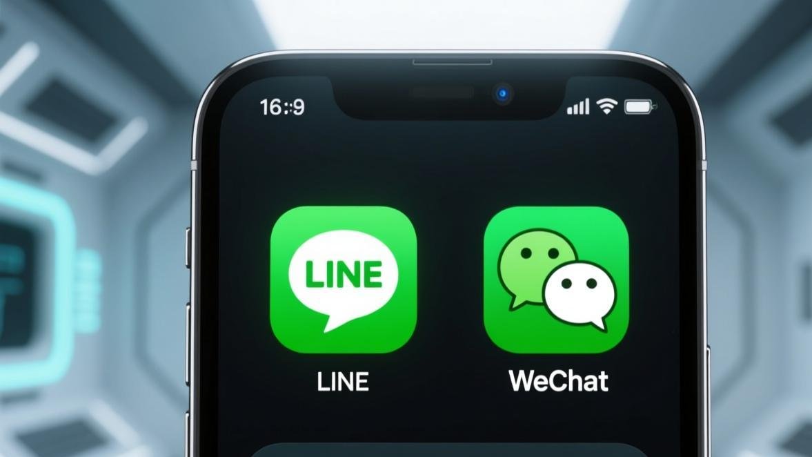 LINE vs 微信 - 应用图标对比