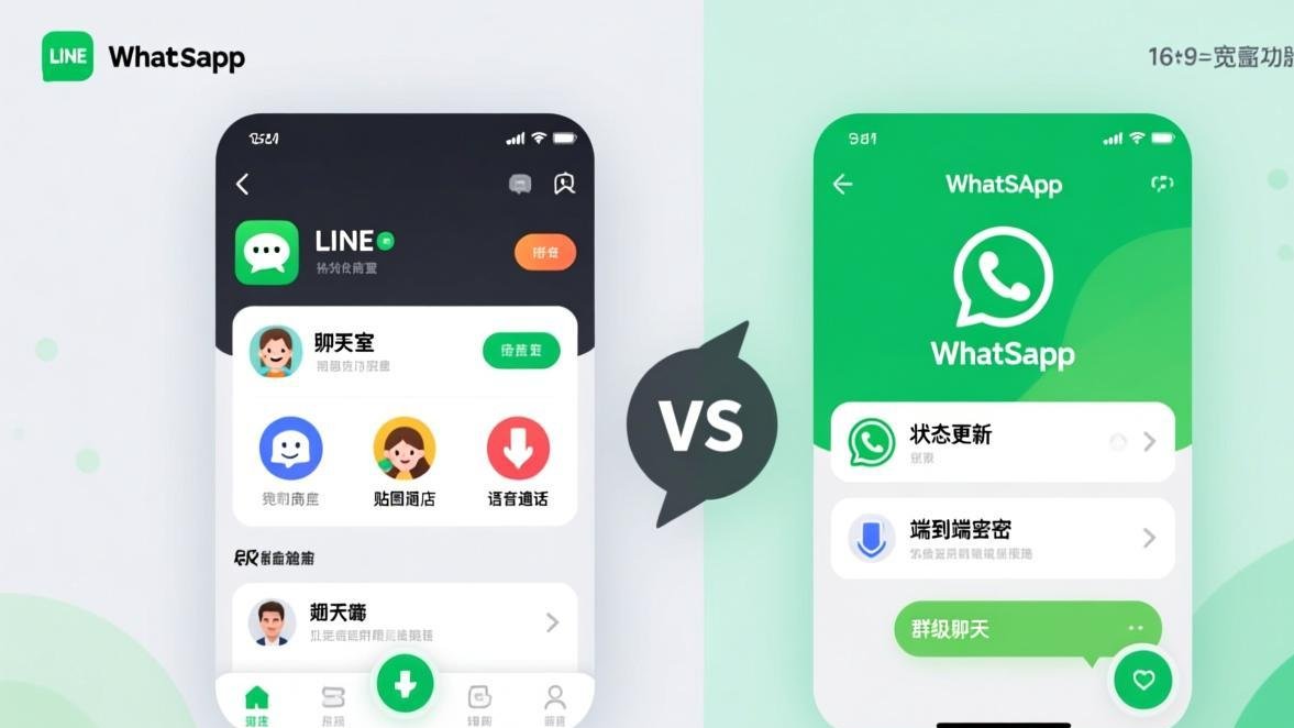 LINE vs WhatsApp - 功能对比